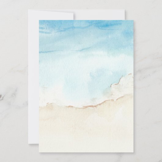 Tropisch strand Palmboom Davidster Bar Mitzwa Kaart (Achterkant)