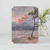 Tropisch strand, palmbruidsshower kaart (Staand voorkant)