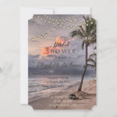 Tropisch strand, palmbruidsshower kaart (Voorkant)