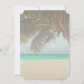 Tropisch strand, palmbruidsshower kaart (Achterkant)