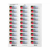 Tropisch strand, palmen, Hibiskus Etiket (Full Sheet)