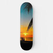 Tropisch strand palmen kleurig SUNSET-skateboard Skateboard (Voorkant)