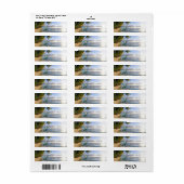 Tropisch Strand, Palmen, Meermin Etiket (Full Sheet)