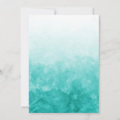 tropisch strand palms bridal - doucheuitnodiging kaart (Achterkant)