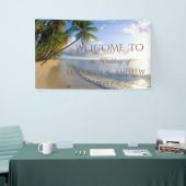 Tropisch strand, Palms Wedding Banner (Beurs)