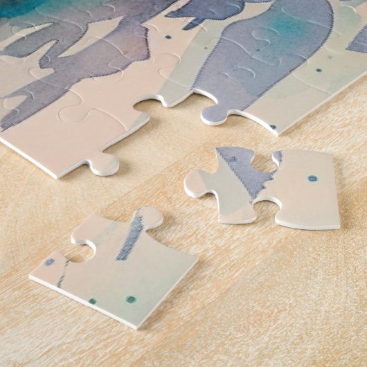Tropisch strand paradijs legpuzzel (Zijkant)