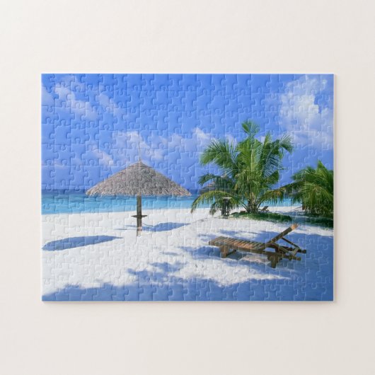 Tropisch strand paradijspuzzel legpuzzel (Horizontaal)
