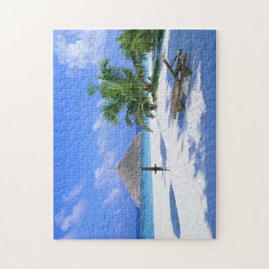 Tropisch strand paradijspuzzel legpuzzel (Verticaal)