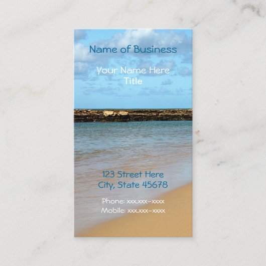 Tropisch strand Paradise Visitekaartjes (Voorkant)