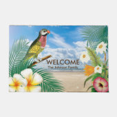 Tropisch strand paraket deurmat (Voorkant)