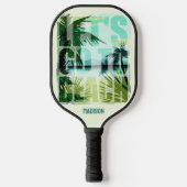 Tropisch strand pickleball paddle (Voorkant)