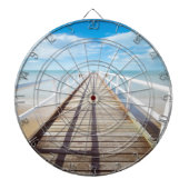 Tropisch strand pier dartbord (Voorkant)