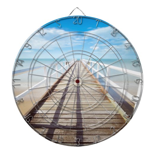 Tropisch strand pier dartbord (Voorkant)