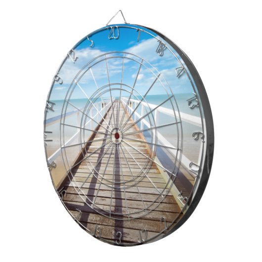 Tropisch strand pier dartbord (Voorkant Rechts)