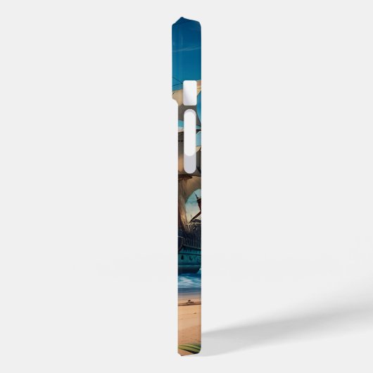 Tropisch strand piratenschip Case-Mate iPhone case (Achterkant / Links)