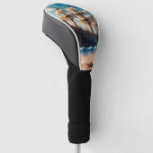 Tropisch strand piratenschip golfheadcover (Schuin)