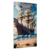 Tropisch strand piratenschip klembord (Rechts)