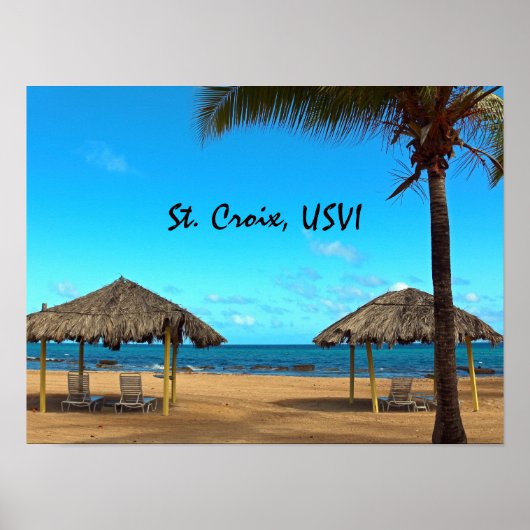 Tropisch strand poster (Voorkant)