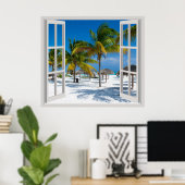 Tropisch strand poster (Thuiskantoor)