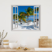 Tropisch strand poster (Keuken)