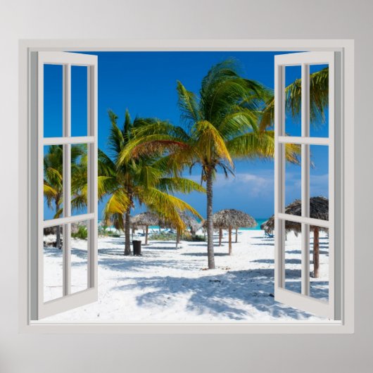 Tropisch strand poster (Voorkant)
