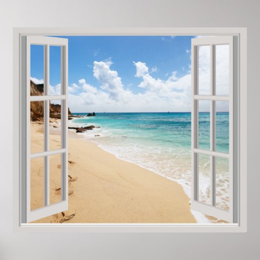 Tropisch strand poster (Voorkant)