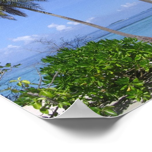 Tropisch strand poster (Hoek)