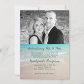 Tropisch strand privé trouwreceptie uitnodiging (Voorkant)