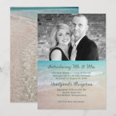 Tropisch strand privé trouwreceptie uitnodiging (Voorkant / Achterkant)