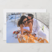 Tropisch strand Punta Cana Dominican Wedding Save The Date (Achterkant)