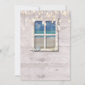 Tropisch strand raam Elegante kust bruiloft Kaart (Achterkant)