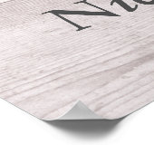 Tropisch strand raam witte houten banner poster (Hoek)