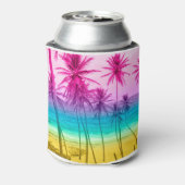 Tropisch strand regenboogfilter blikjeskoeler (Blikje Achterkant)