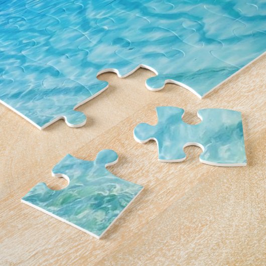 Tropisch strand - Regenboogzee Legpuzzel (Zijkant)