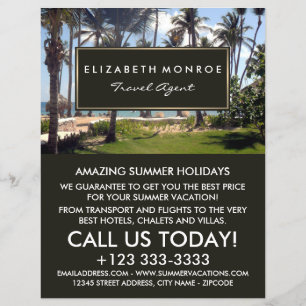 Tropisch strand, reisagent Adverteren brochure
