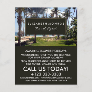 Tropisch strand, reisagent Adverteren brochure