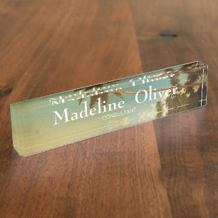 Tropisch strand reizen Palm Tree Modern Naambordje