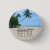 Tropisch strand "Relax" Button (Voorkant)