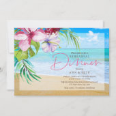 Tropisch strand repetitie diner kaart (Voorkant)