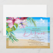 Tropisch strand repetitie diner kaart (Voorkant / Achterkant)