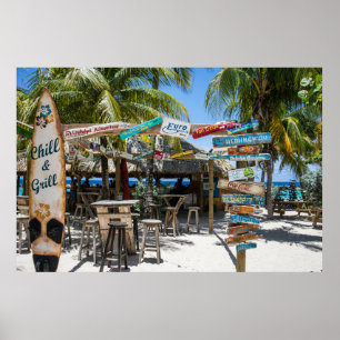 Tropisch strand Resort Poster