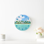 Tropisch strand ronde klok (Huis)