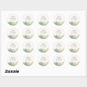 Tropisch strand ronde sticker (Vel)