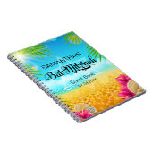 Tropisch strand Roze Hibiscus Guest Book Notitieboek (Rechterzijde)