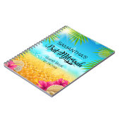 Tropisch strand Roze Hibiscus Guest Book Notitieboek (Linkerzijde)