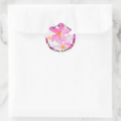 Tropisch strand roze Plumeria bloem retouradres Ronde Sticker (Tas)