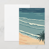Tropisch strand RSVP kaartje (Voorkant / Achterkant)