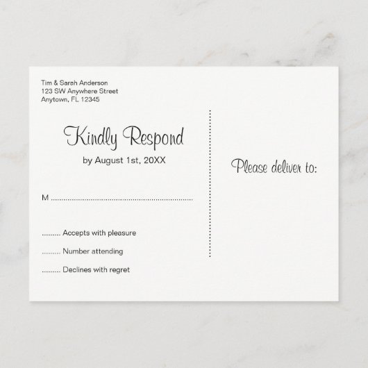 Tropisch strand RSVP Uitnodiging Briefkaart (Achterkant)