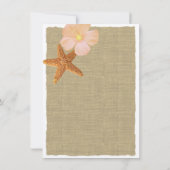 Tropisch strand rustieke bruids lunch kaart (Achterkant)