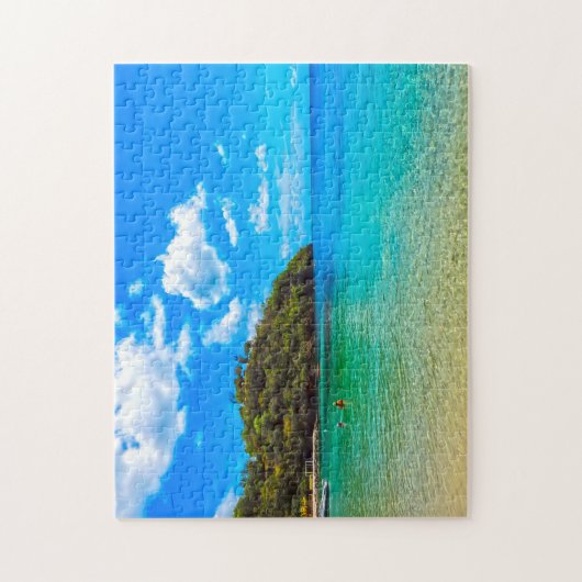 Tropisch strand Saint Vincent. Legpuzzel (Verticaal)